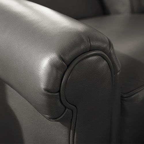 Conover Roll-Arm Wall-Reclining Modular Leather Sofa 