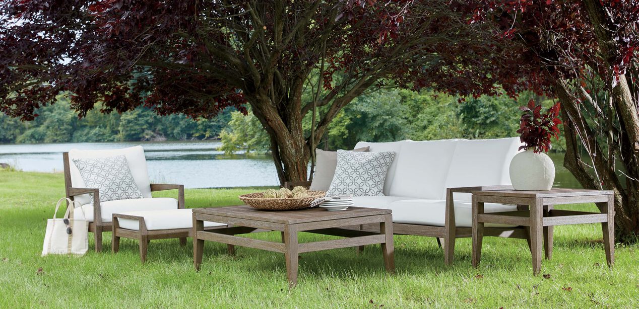Bridgewater Cove Teak Outdoor Sofa Ethan Allen Outdoor Ethan Allen