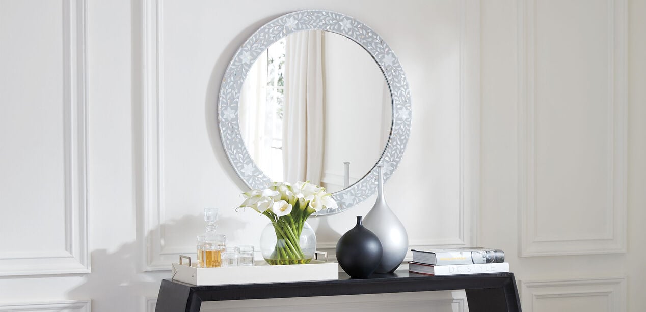 Issa Tall Silver Vase | Ethan Allen Tall Ceramic Decorative Vases ...