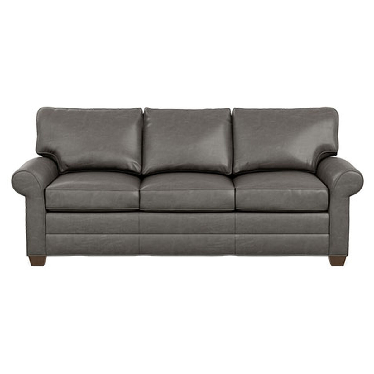 Bennett Leather Roll-Arm Sleeper Sofa