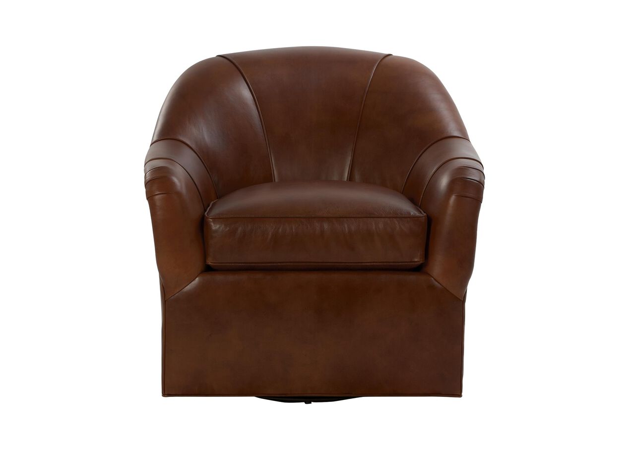 Marino Swivel Leather Chair | Chairs & Chaises | Ethan Allen
