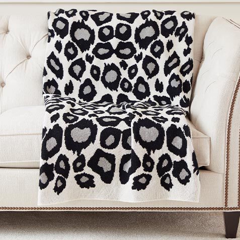 Recycled Cotton Cheetah Throw image