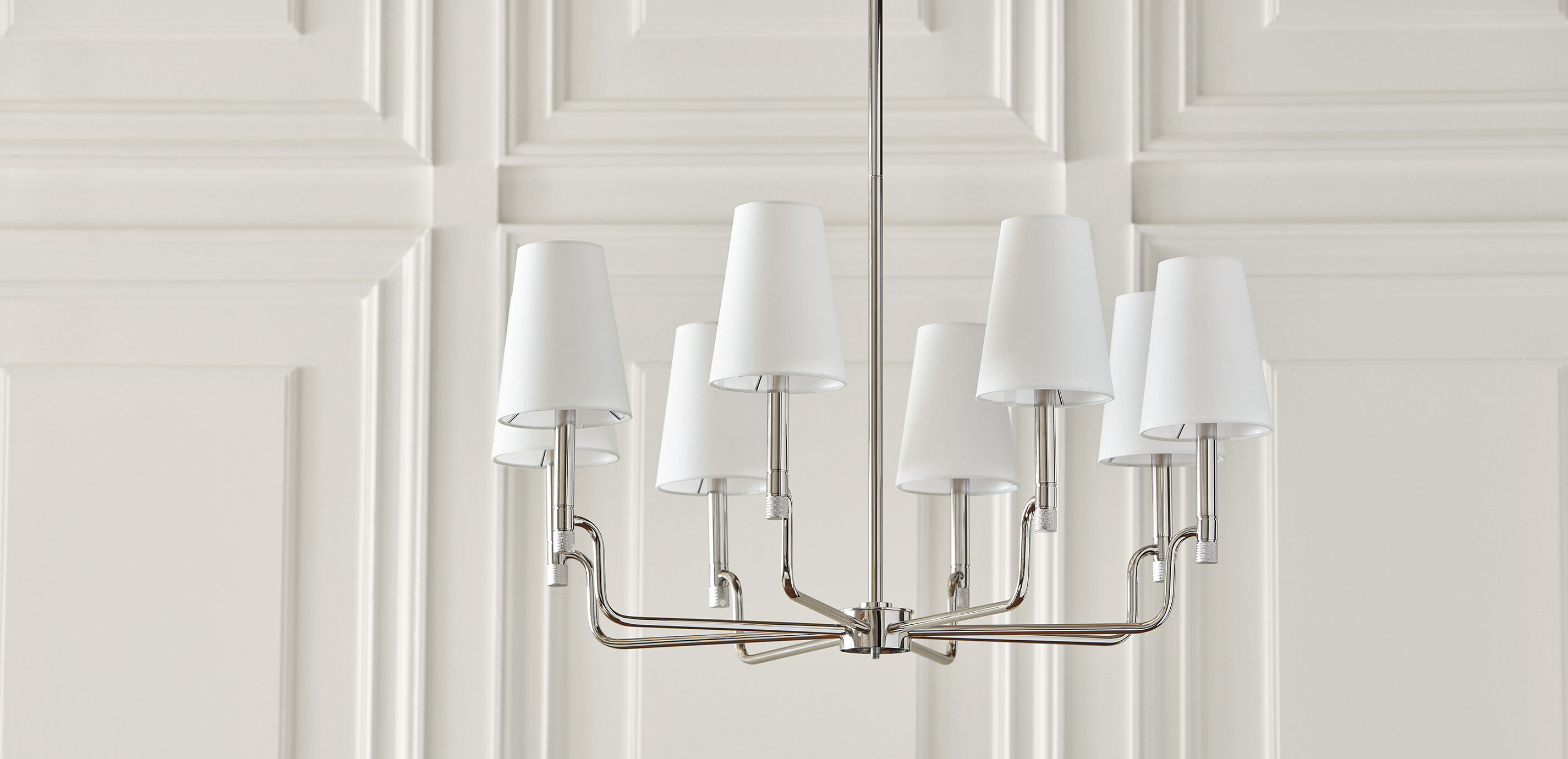 Turnbull Small Chandelier, Polished Nickel_7