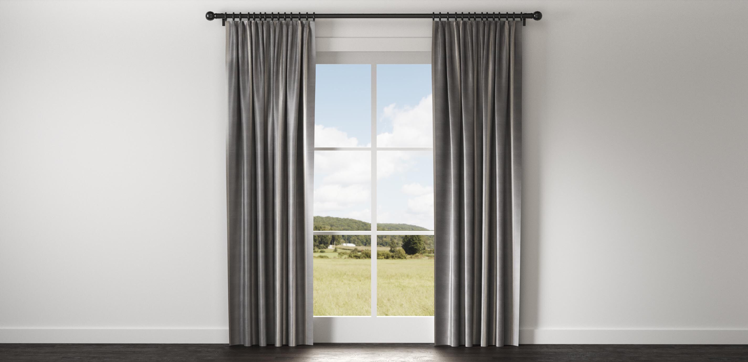 Taffeta Stripe Drapery Panel