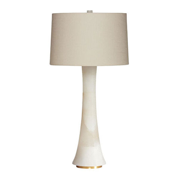 Ribbed Alabaster Table Lamp