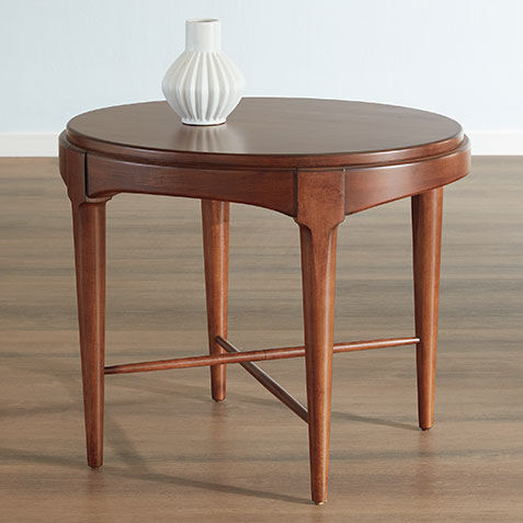 Draper Oval Wood Midcentury End Table Product Tile Hover Image 238042