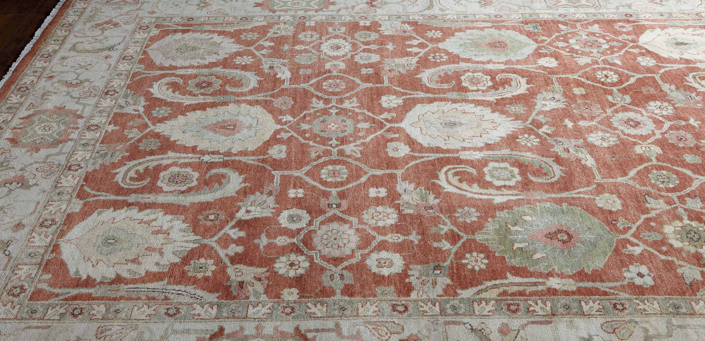 Indo Herat Rug, Rust/Ivory_1