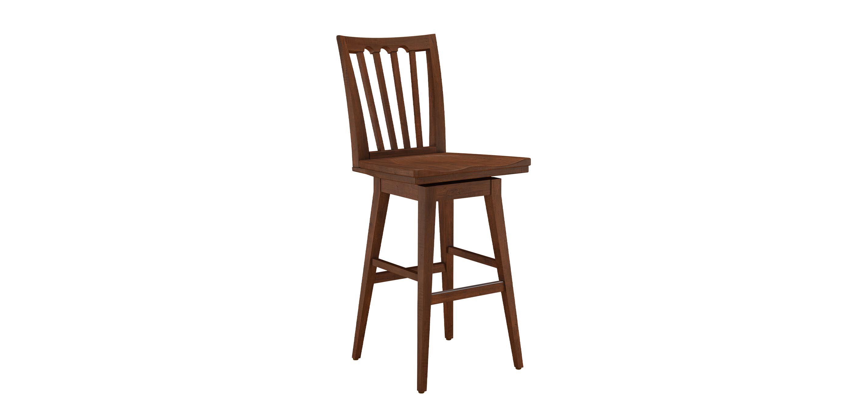 Benham Swivel Barstool, Wood Seat_2