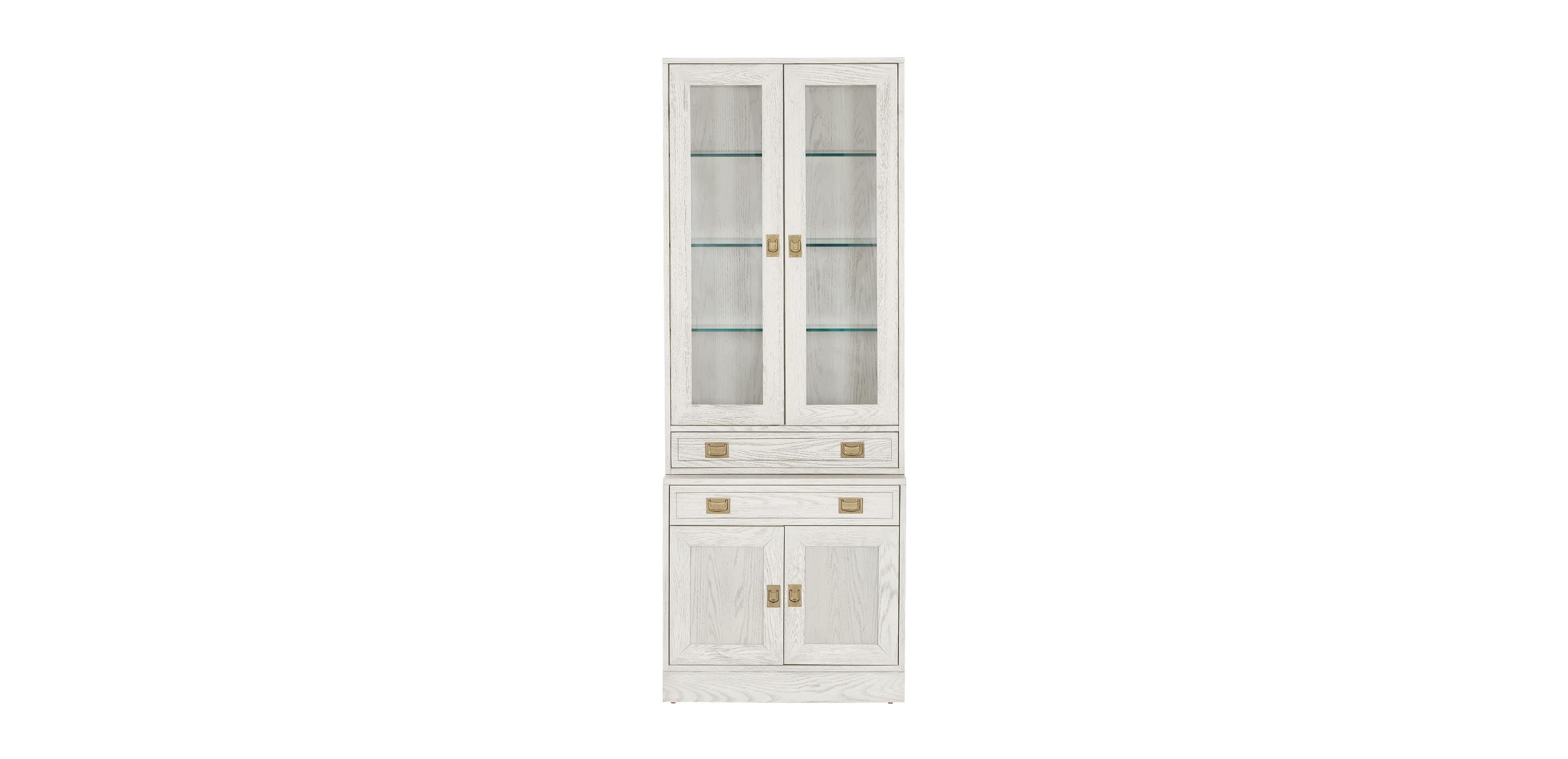 Callum Single Bookcase, Glass Doors