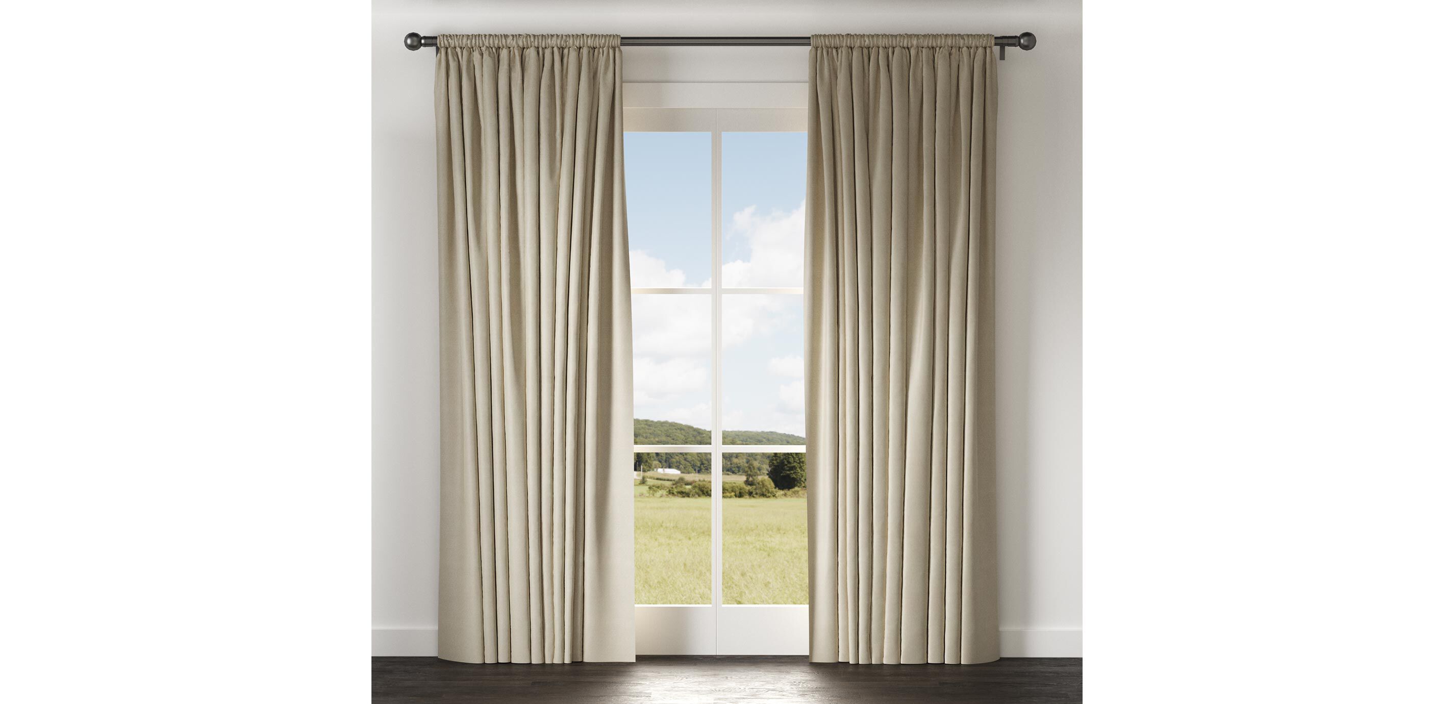 Satin Dupioni Drapery Panel