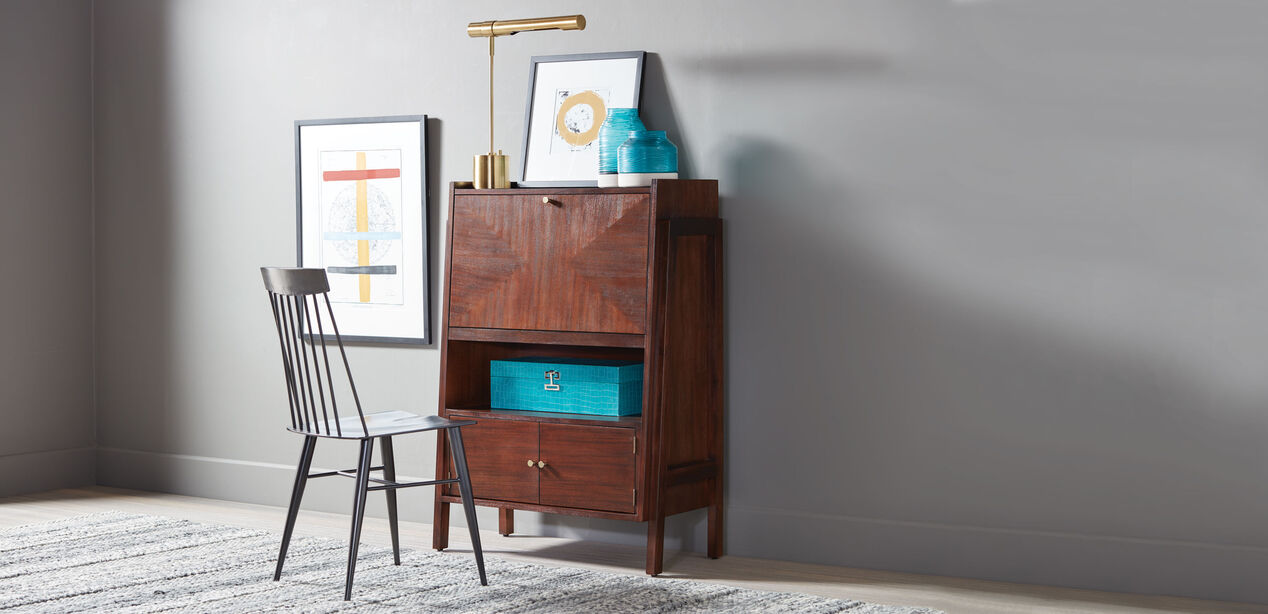 Secretary Desk Modern Drop Front Desk Ethan Allen