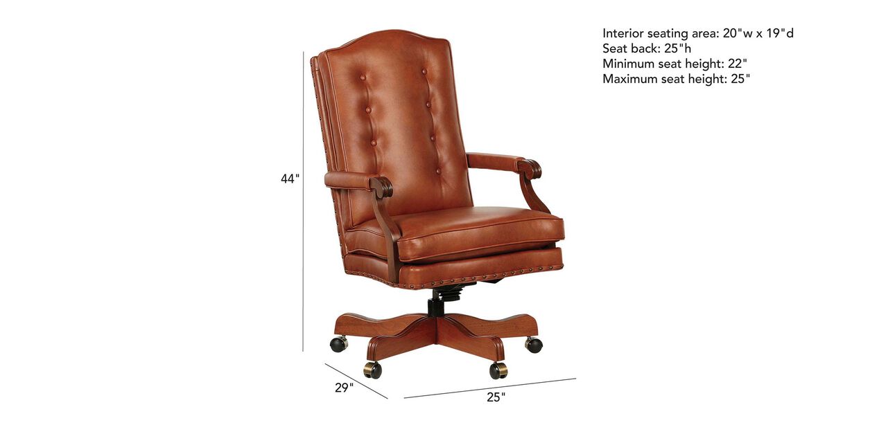 Harvard Leather Desk Chair Desk Chairs Ethan Allen