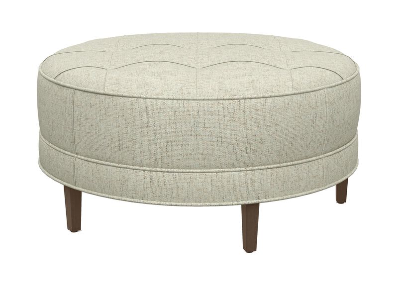 Nassau Round Ottoman | Ethan Allen