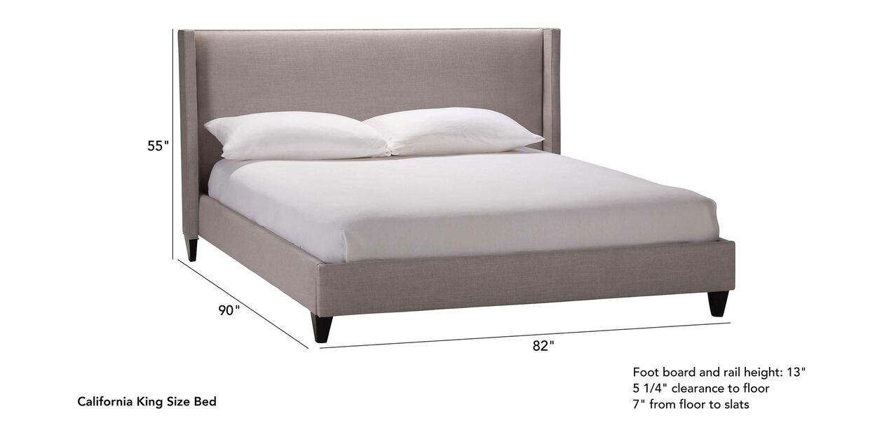 Colton Bed Beds Ethan Allen, King Size Bed Frame Height Dimensions