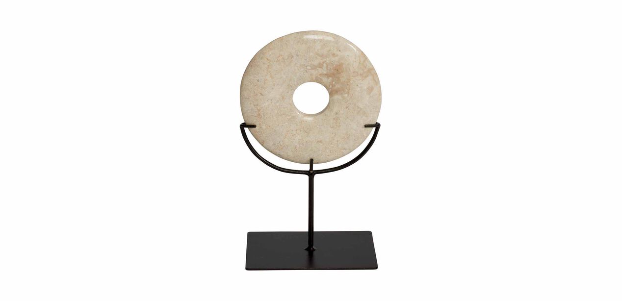 Odin Marble Disc on Stand Ethan Allen Decorative Accents Ethan Allen