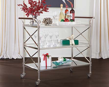 holiday bar cart