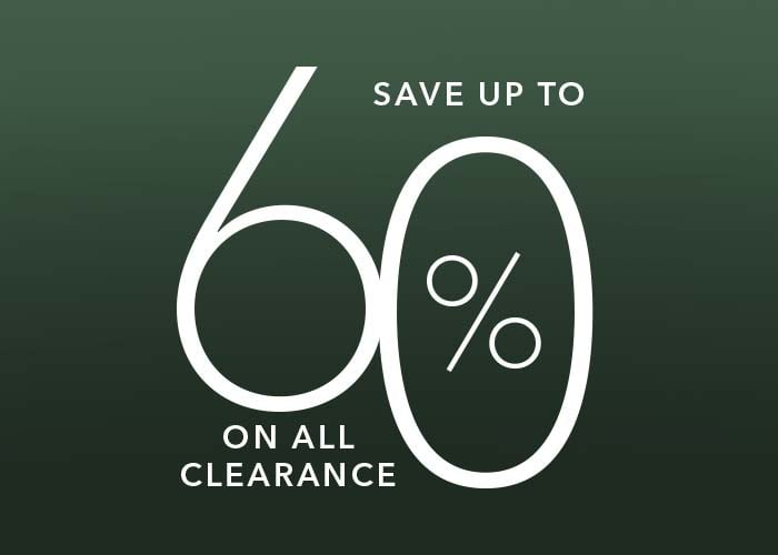 save up to 60% on clearance