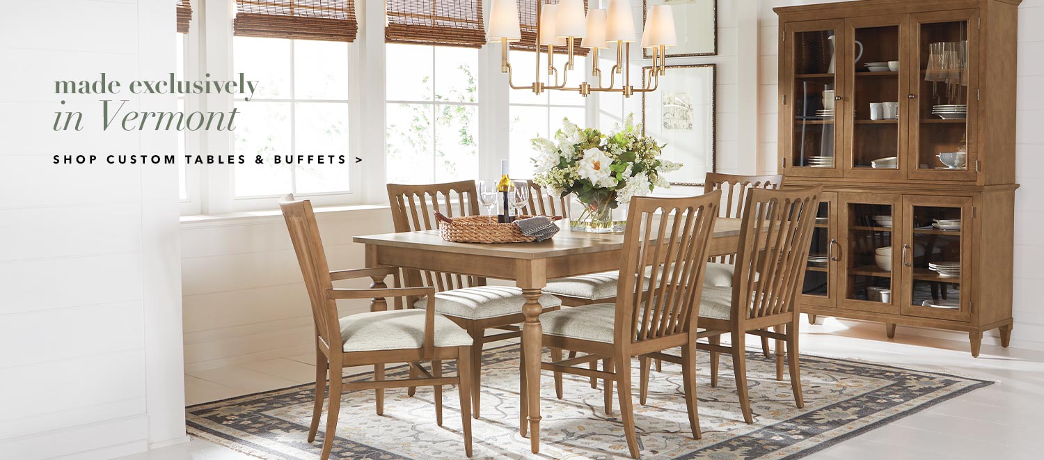 shop custom dining tables & buffets