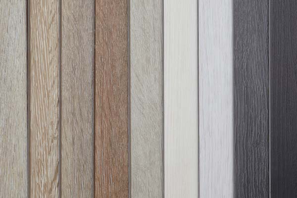 close-up of flooring finishes