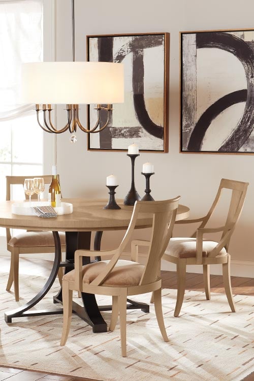 formal light blue dining room