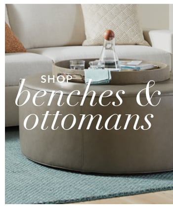 Shop leather benches and ottomans