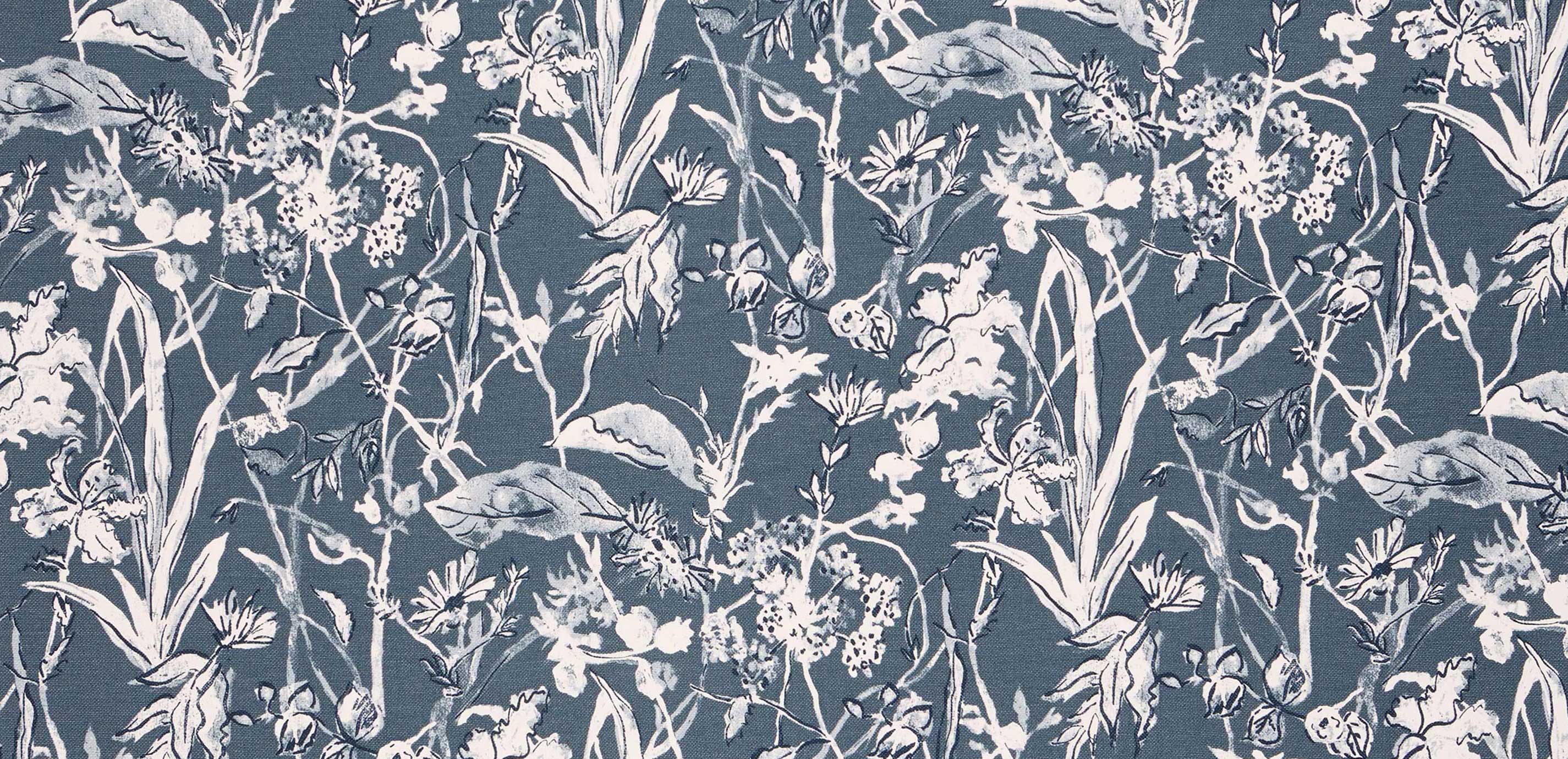 Cullen Indigo Fabric By the Yard Ethan Allen
