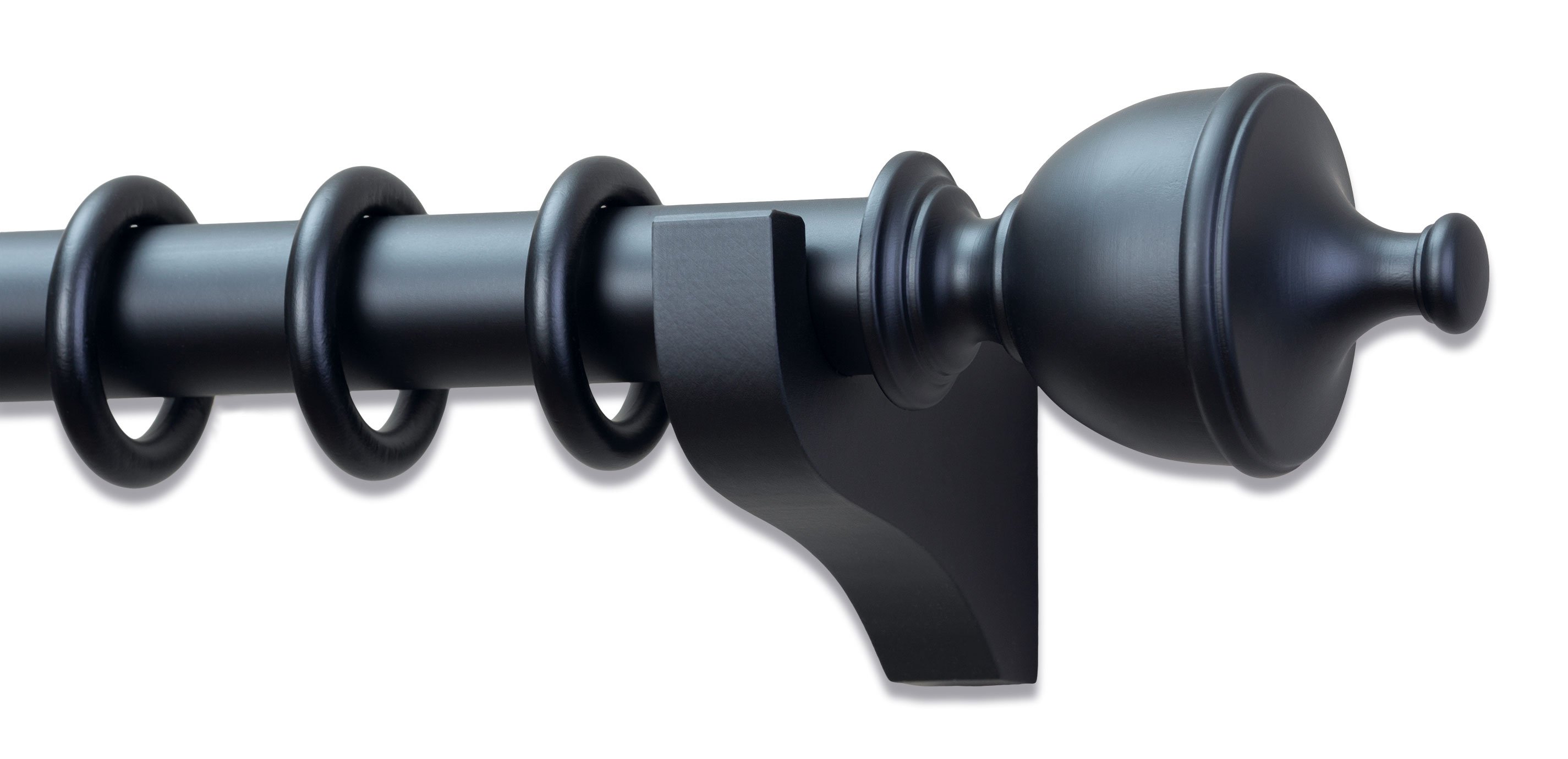 Painted Wood Drapery Hardware Set with Urn Finial Ethan Allen