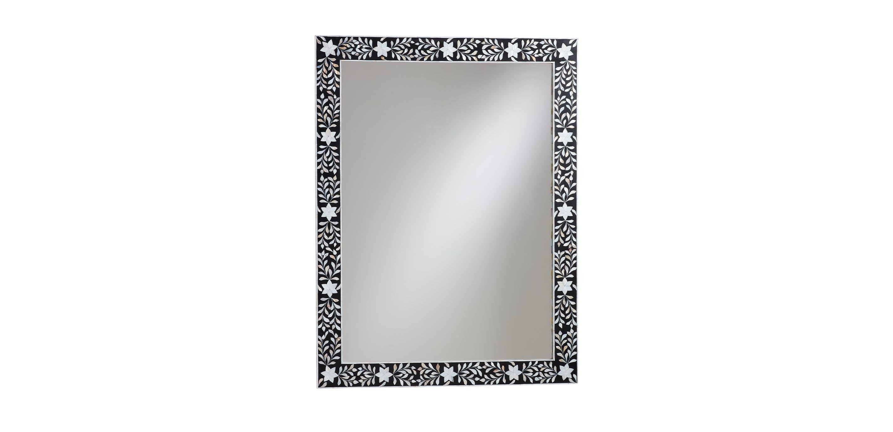 Giuliana Rectangular Mirror: Star-Pattern Frame | Ethan Allen