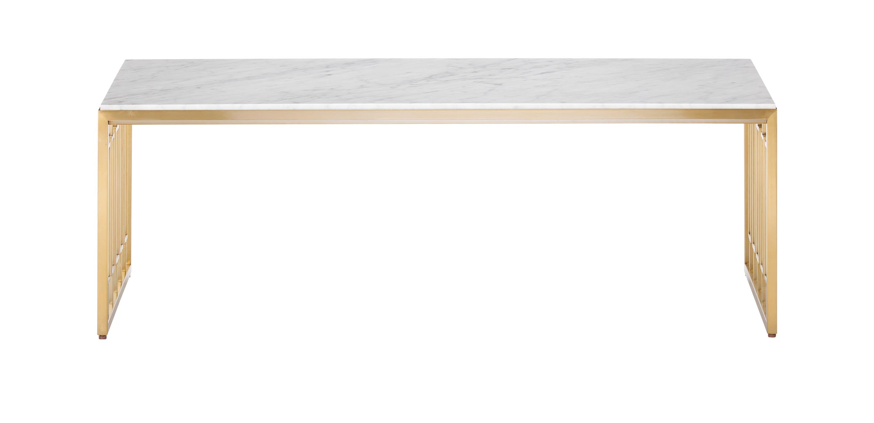 Teresa Marble-Top Rectangular Coffee Table | Ethan Allen