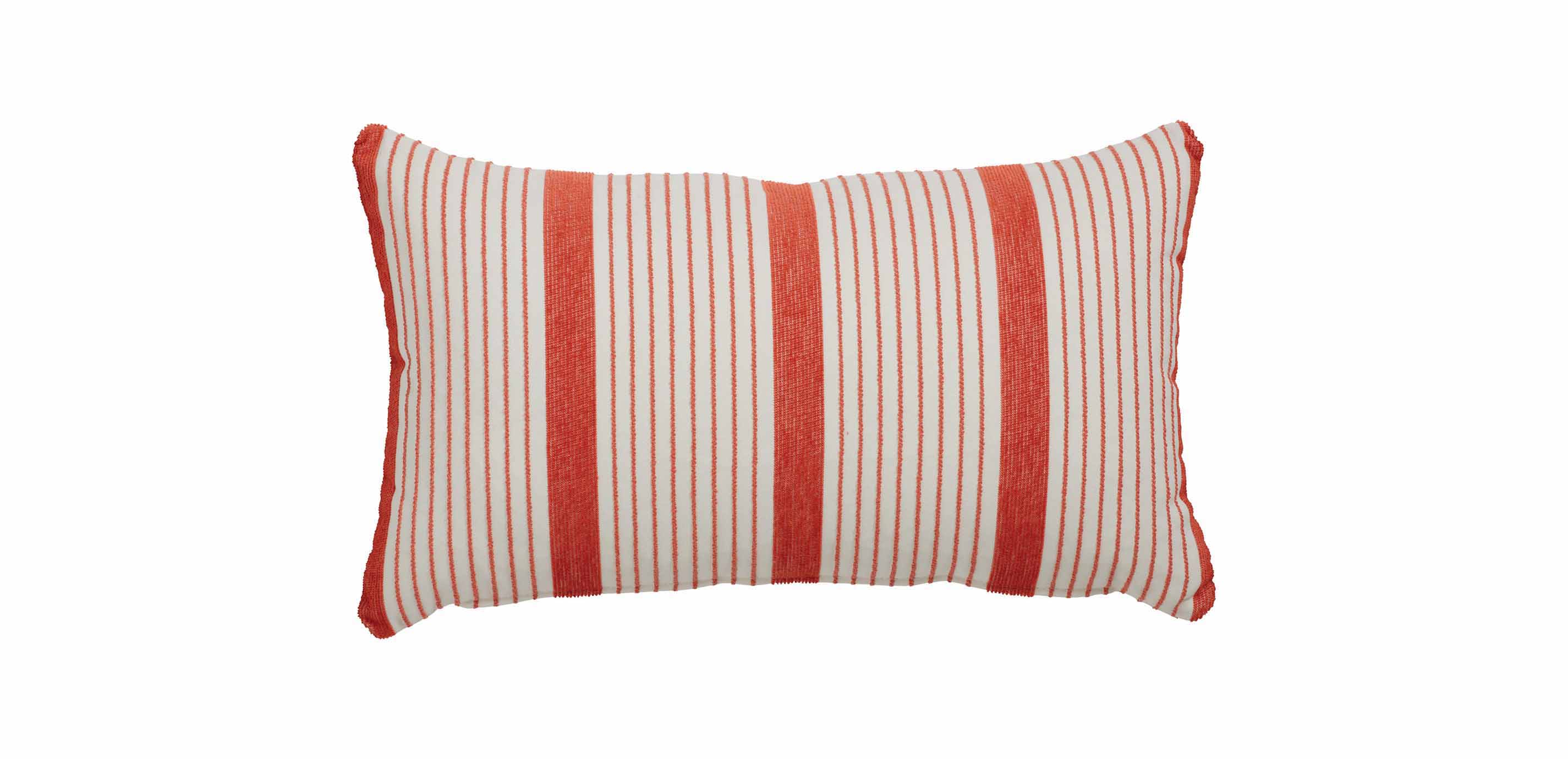 Coral Stripe Pillow Coral Stripe Outdoor Lumbar Pillow Ethan Allen