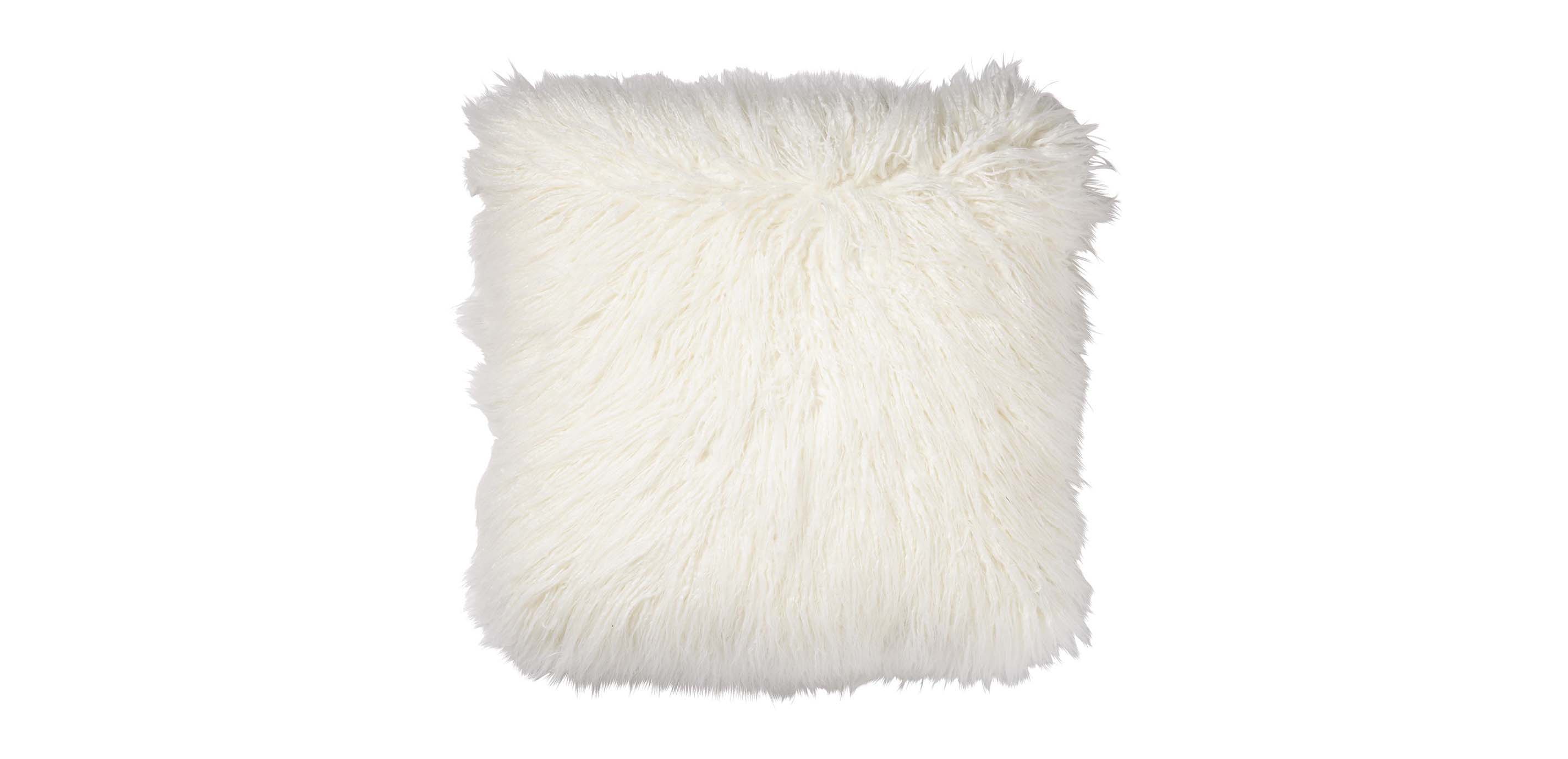 Faux Fur Pillow, Ivory Pillows Ethan Allen