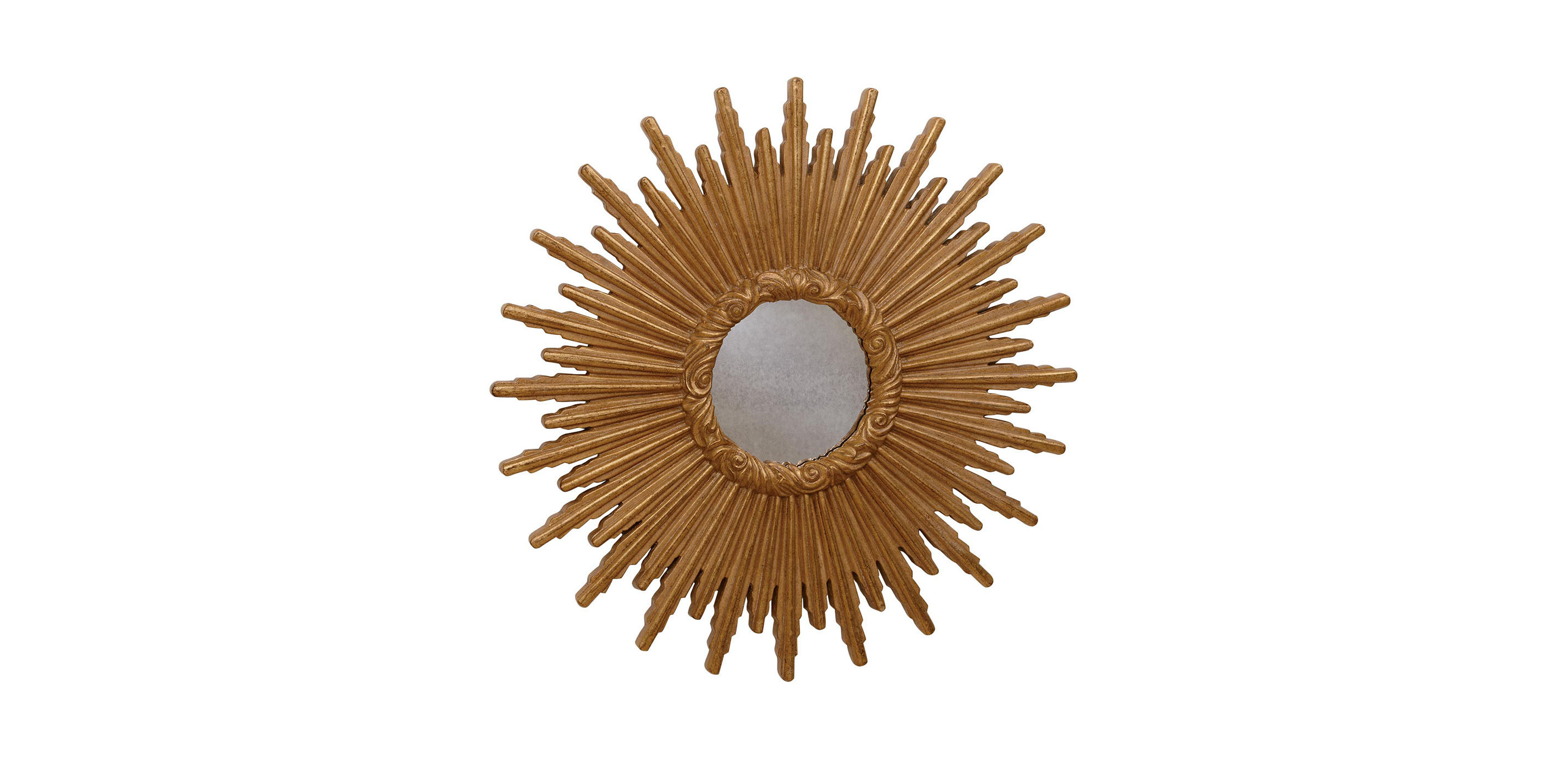 24" Gold Starburst Mirror Mirrors Ethan Allen