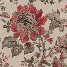 Georgina Antique (44839): large scale printed Jacobean Floral swatch Georgina Antique Fabric