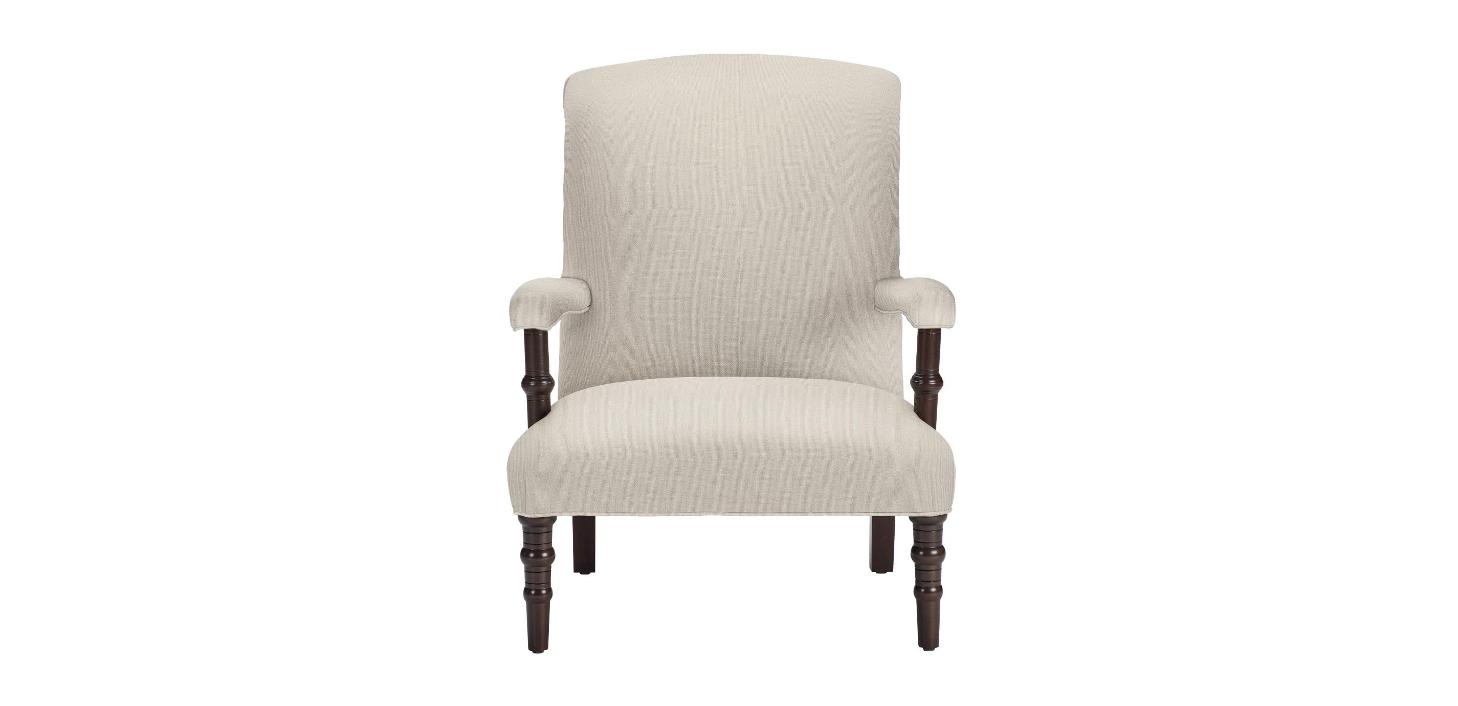 Chamberlain Scroll-Back Upholstered Accent Chair | Ethan Allen