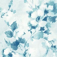 Teal Green swatch Mae Shibori Floral Wallpaper
