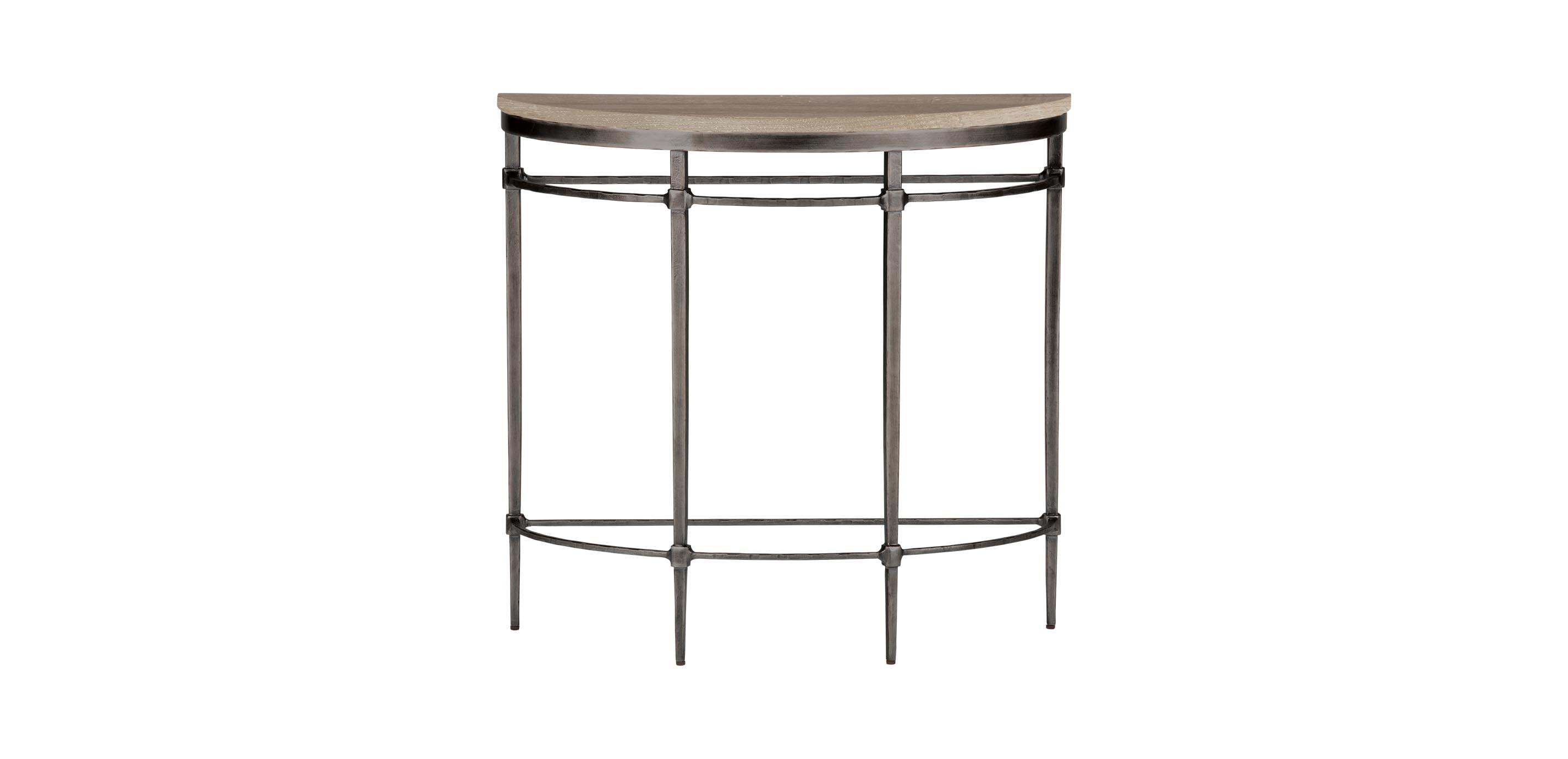 Vida Wood-Top Demilune Console in Maple or Oak | Ethan Allen