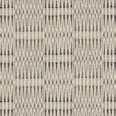 Piazza Charcoal (48954): graphic woven Ikat stripe swatch Piazza Linen Fabric