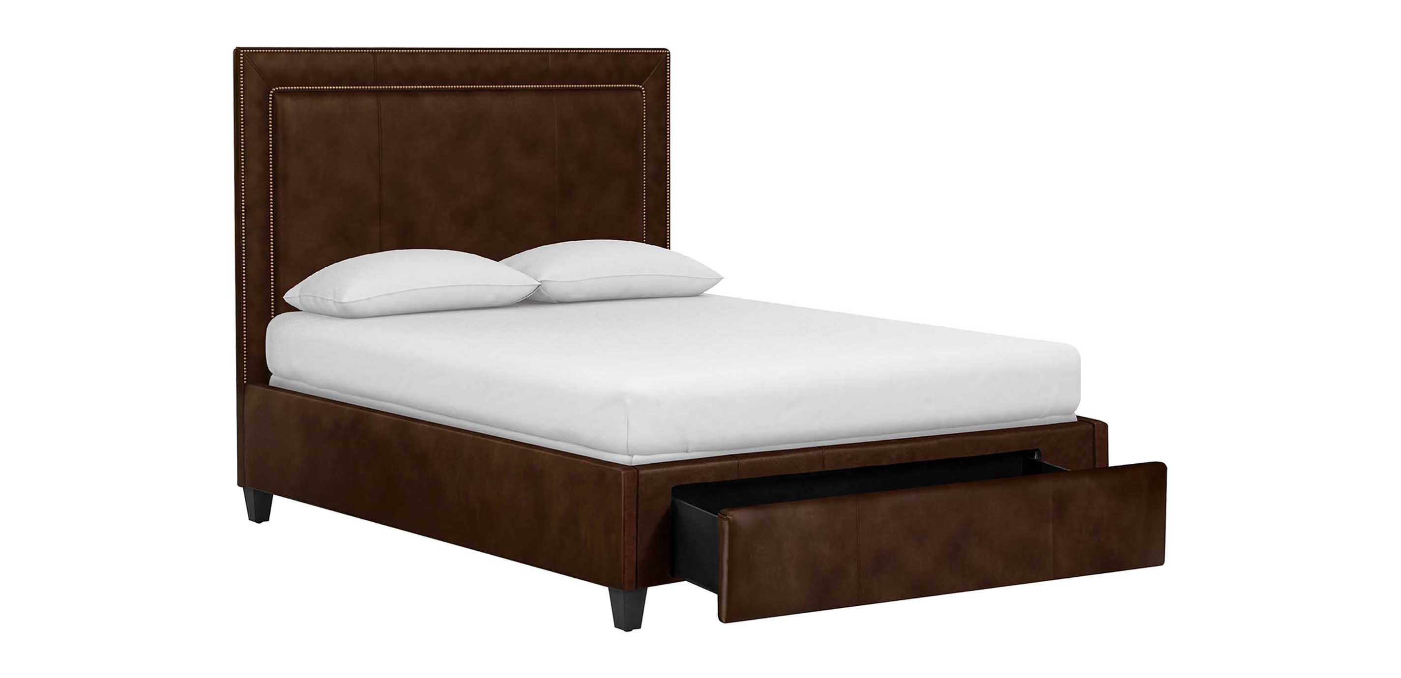 Jensen Leather Storage Bed Ethan Allen