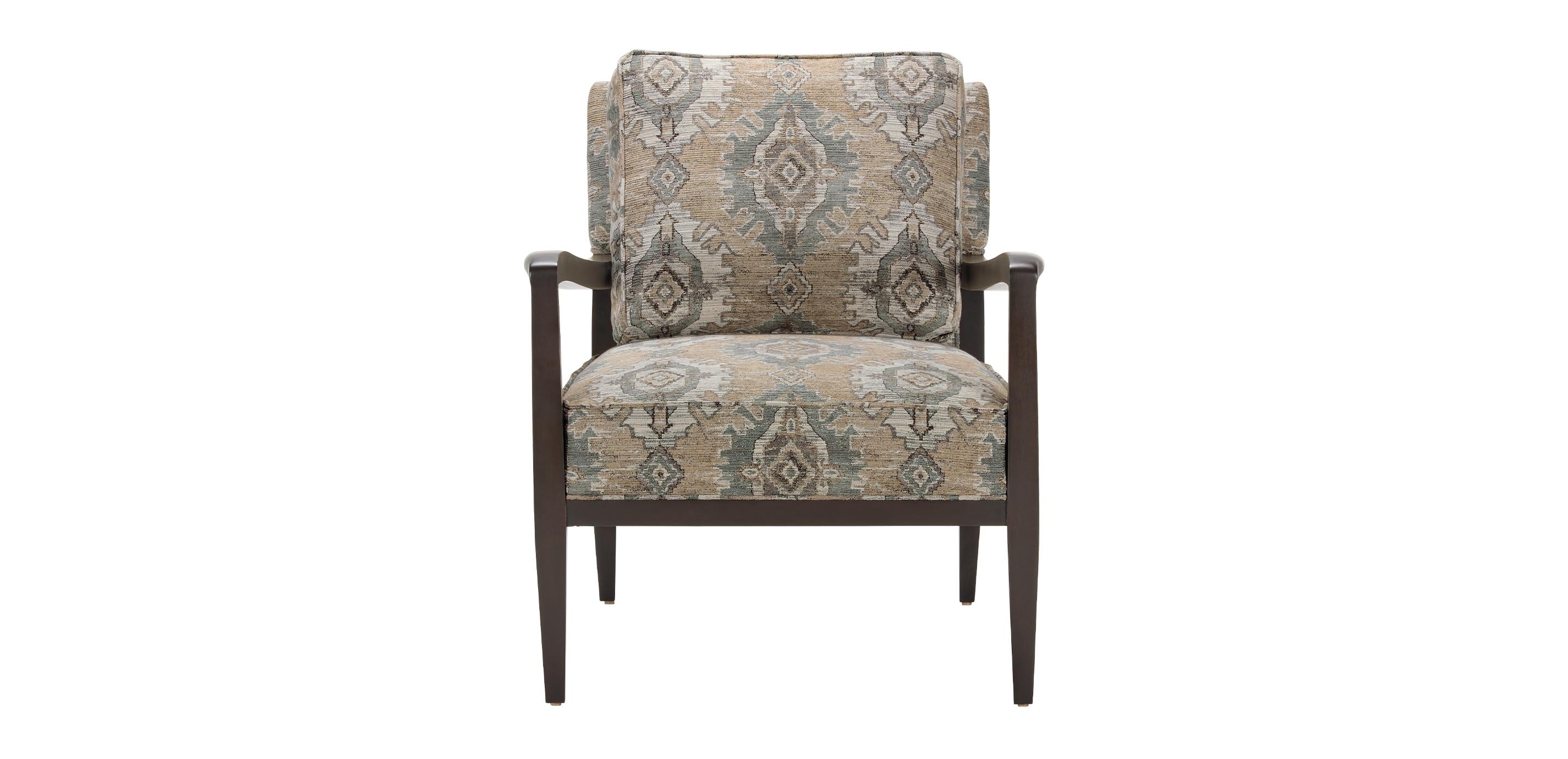 Winslet Exposed Wood Lounge Chair, Fabric | Ethan Allen