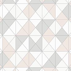 Silver/Light Pink swatch Marny Geometric Wallpaper