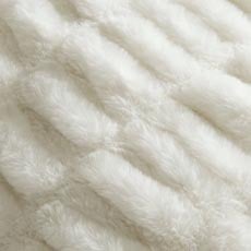 Ivory swatch Ruched Faux Fur Throw
