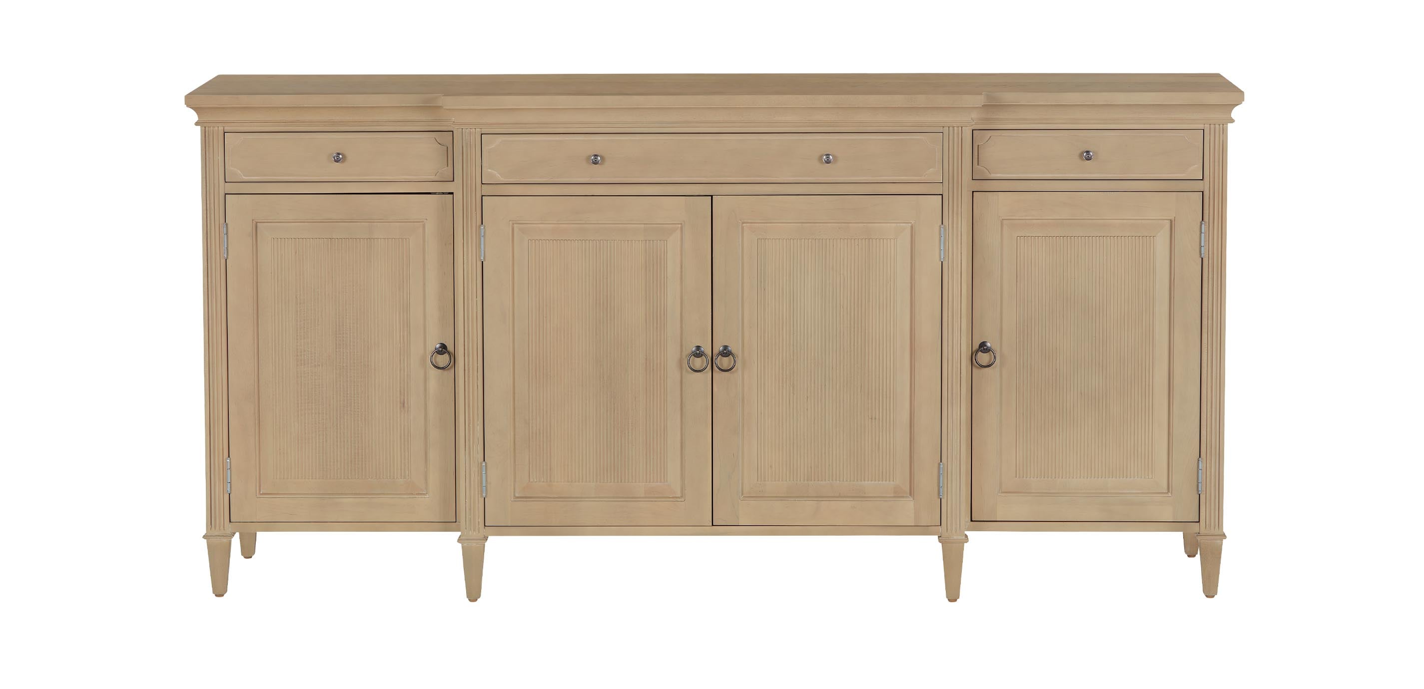 Davos Four-Door Wood Buffet with Breakfront Detail | Ethan Allen