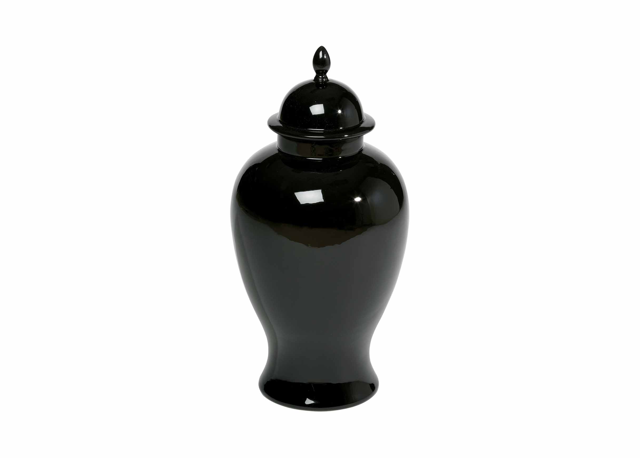 Large Black Temple Jar Bottles & Jars Ethan Allen