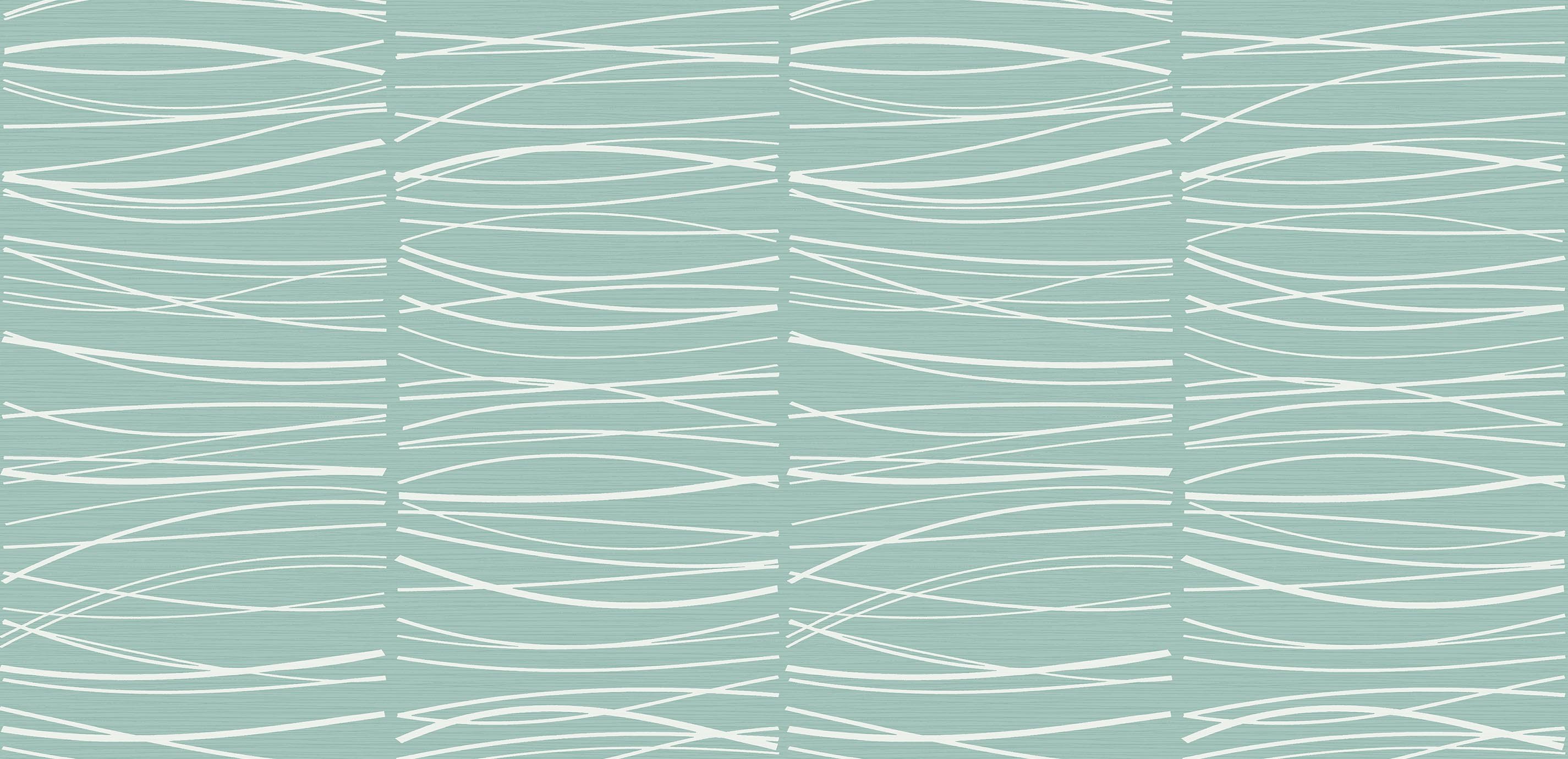 Jefferson Wallpaper for Walls: Teal and White | Ethan Allen