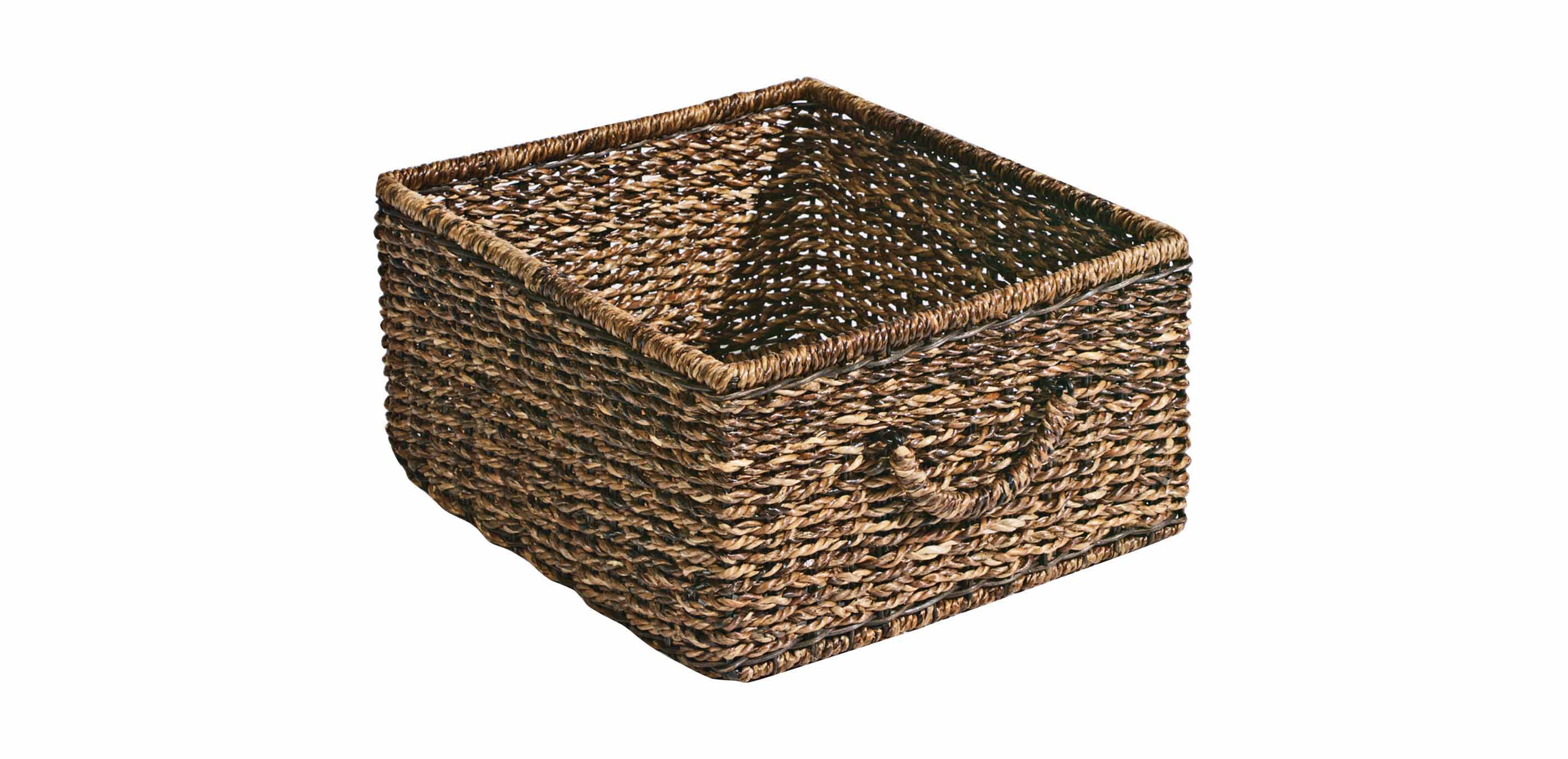 Dark Abaca Storage Basket Baskets Ethan Allen
