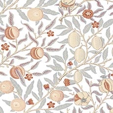 Orange/White swatch Fruiting Tree Wallpaper