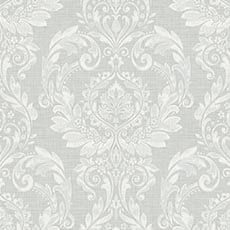 Gray swatch Bettina Damask Wallpaper