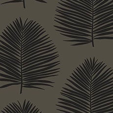 Silver/Black swatch Island Wallpaper