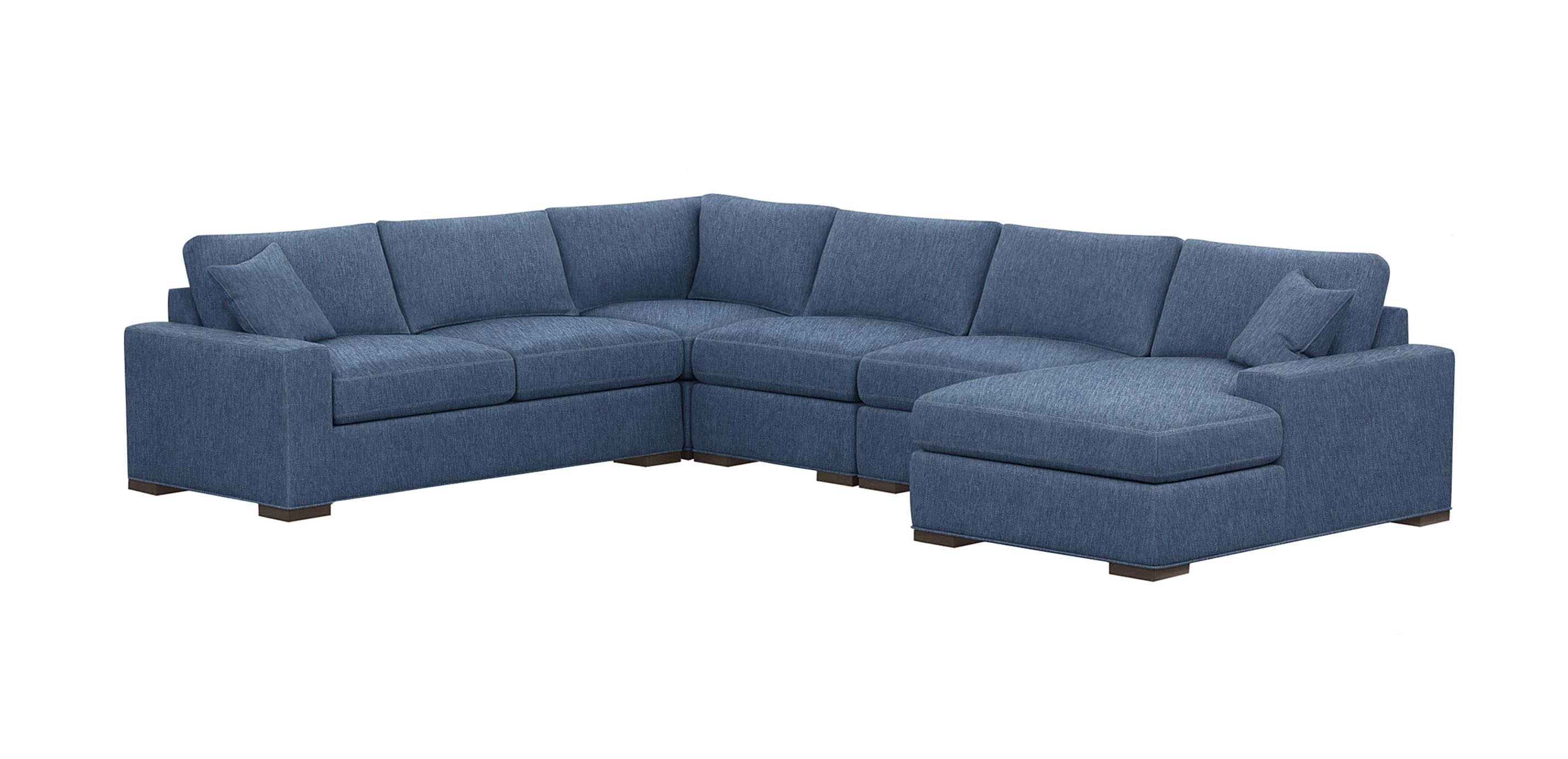 Ethan allen chaise sofa discount