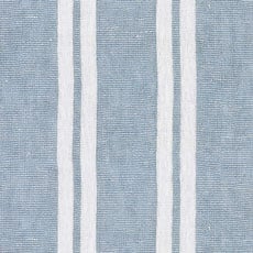 Ivory/Grey Blue/Sky swatch Cabana Stripe Linen Drapery Panel